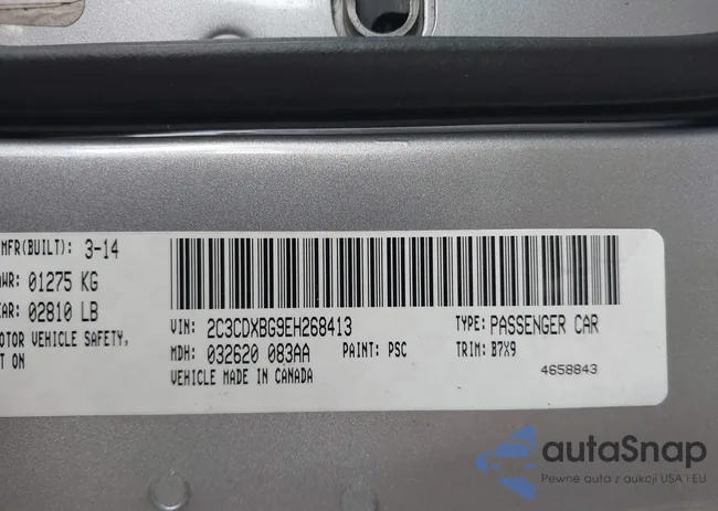 2C3CDXBG9EH268413: 43192081