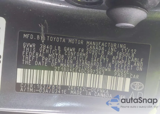 2T1BU4EE4DC997363: 43192194