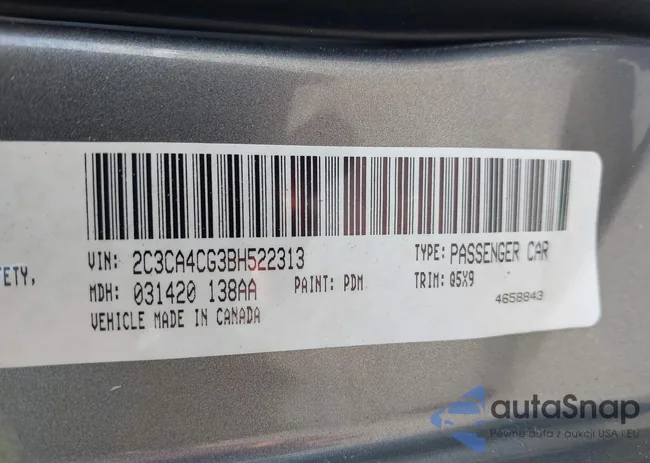 2C3CA4CG3BH522313: 43192210