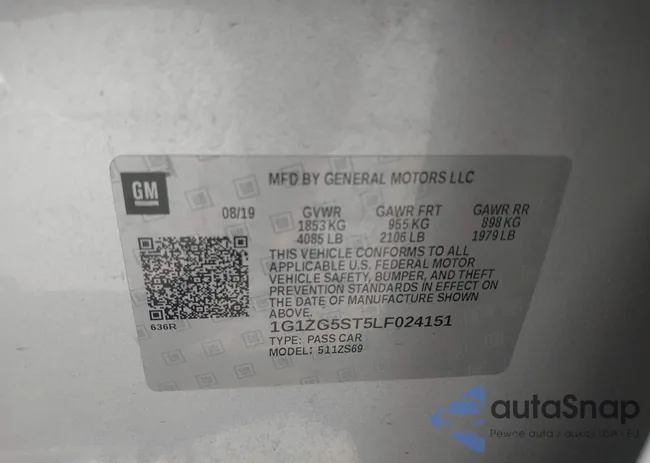 1G1ZG5ST5LF024151: 43192273