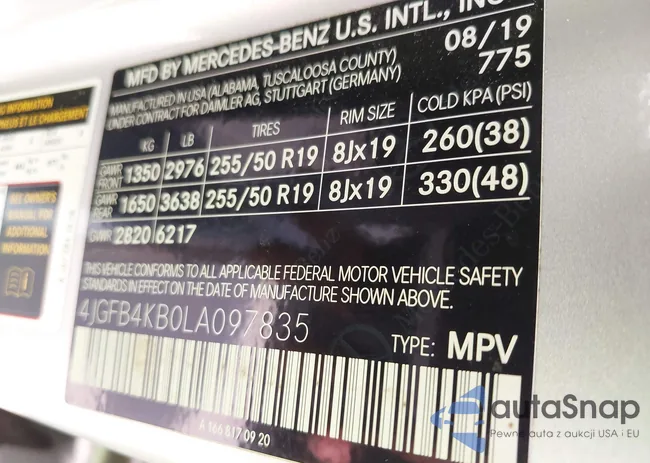 4JGFB4KB0LA097835: 43192277