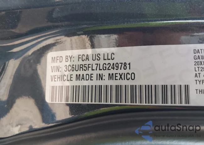 3C6UR5FL7LG249781: 43192343