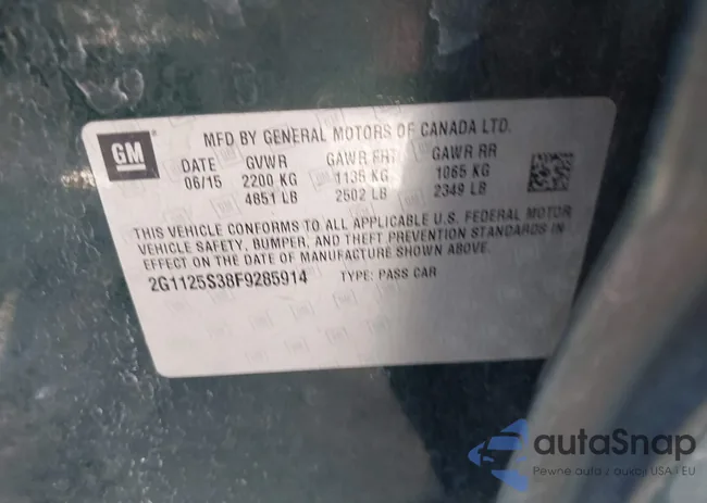 2G1125S38F9285914: 43192405