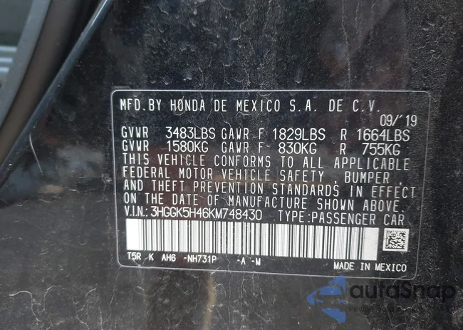 3HGGK5H46KM748430: 43192428