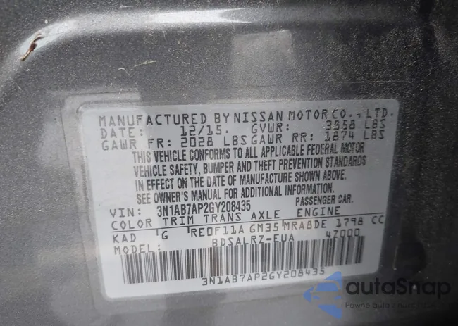 3N1AB7AP2GY208435: 43192436