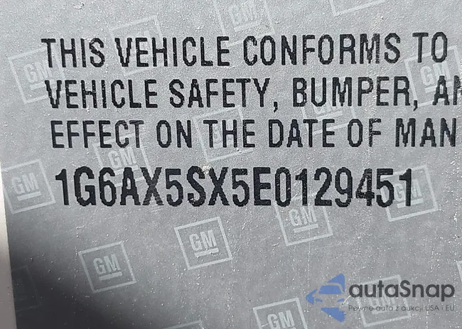 1G6AX5SX5E0129451: 43192462