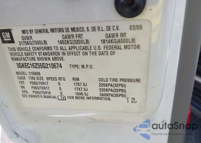 3GKEC16Z55G210674: 43192474