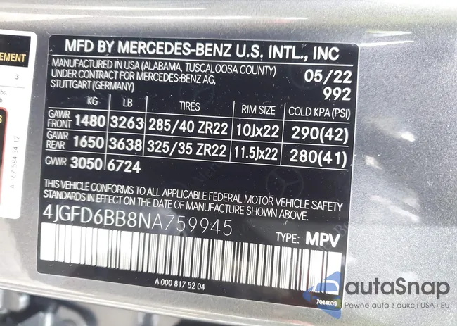 4JGFD6BB8NA759945: 43192489