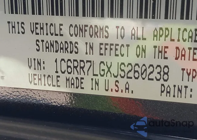 1C6RR7LGXJS260238: 43192522