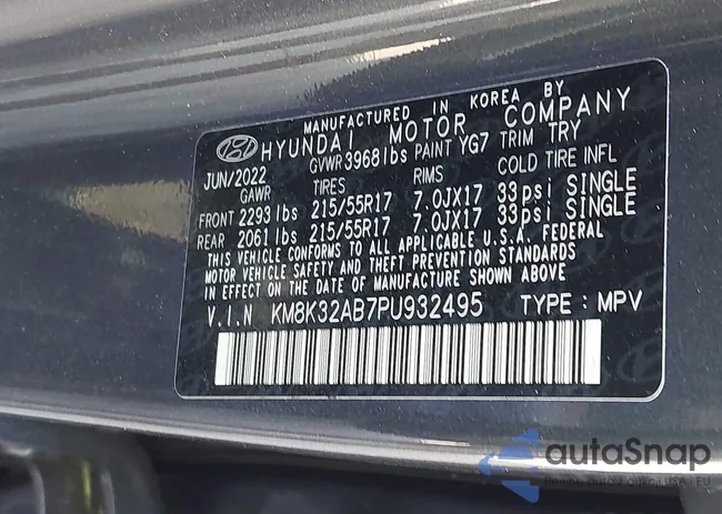 KM8K32AB7PU932495: 43192526