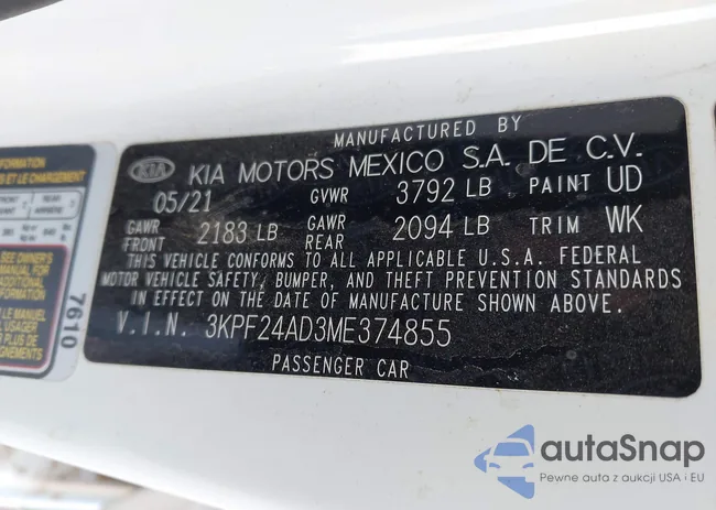 3KPF24AD3ME374855: 43192535