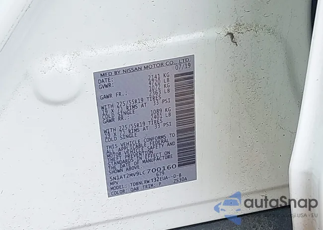 5N1AT2MV9LC700160: 43192536