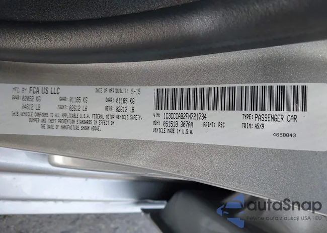 1C3CCCAB2FN721734: 43191563