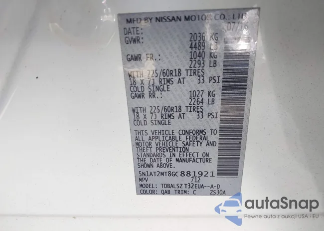 5N1AT2MT8GC881921: 43191588