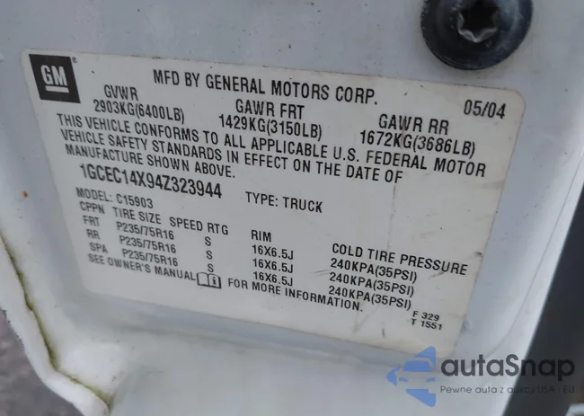 1GCEC14X94Z323944: 43191683