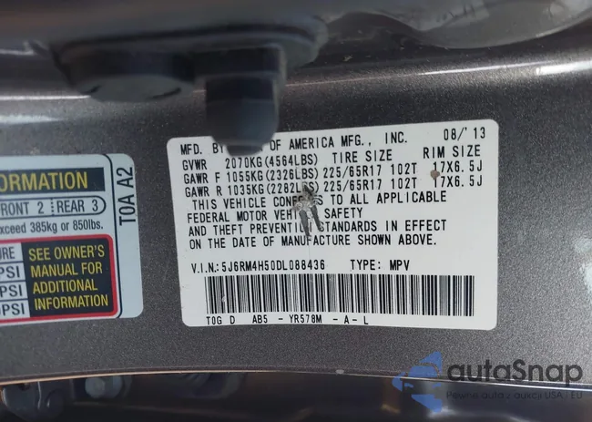 5J6RM4H50DL088436: 43191687