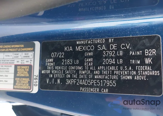 3KPF24AD5PE517955: 43191753