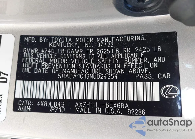 58ADA1C13NU024354: 43191787