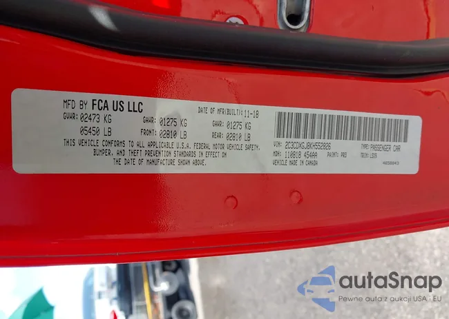 2C3CDXGJ8KH552826: 43191845