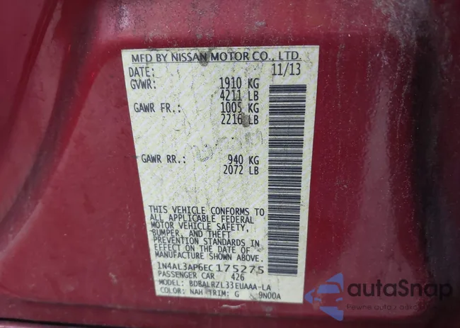 1N4AL3AP6EC175275: 43192976