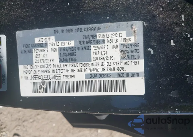 JM3ER4CL5B0374655: 43193000