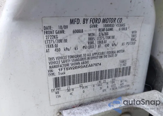 1FTSW2BR9AEA67974: 43193231