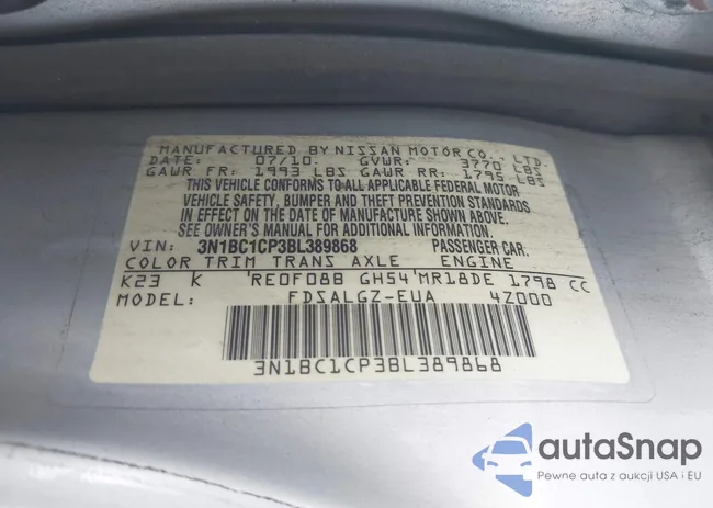 3N1BC1CP3BL389868: 43193251