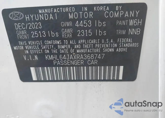 KMHL64JAXRA368747: 43193357