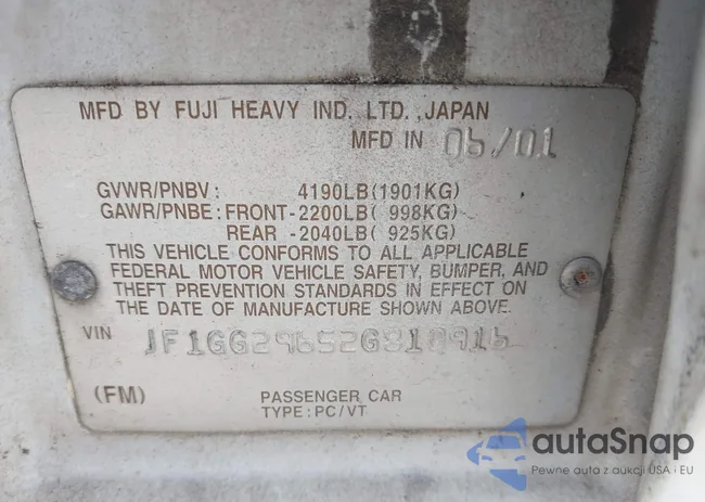 JF1GG29652G810916: 43193393