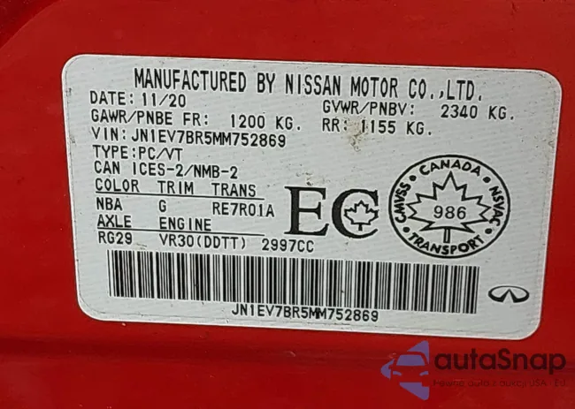 JN1EV7BR5MM752869: 43193438