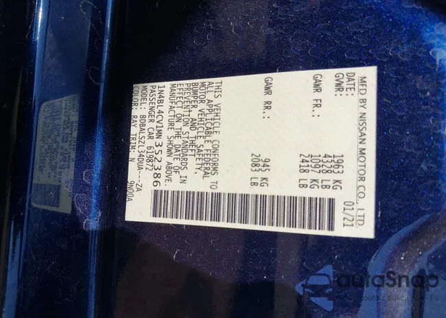 1N4BL4CV1MN352386: 43193445