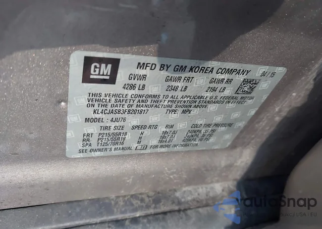 KL4CJASB3FB201817: 43192666