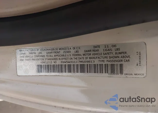 3VWSW31C17M509813: 43192855