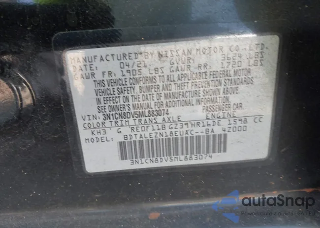 3N1CN8DV5ML883074: 43192944