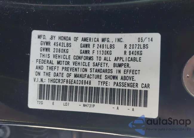 1HGCR3F85EA036948: 43193987