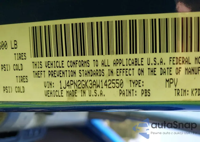 1J4PN2GK3AW142550: 43193991