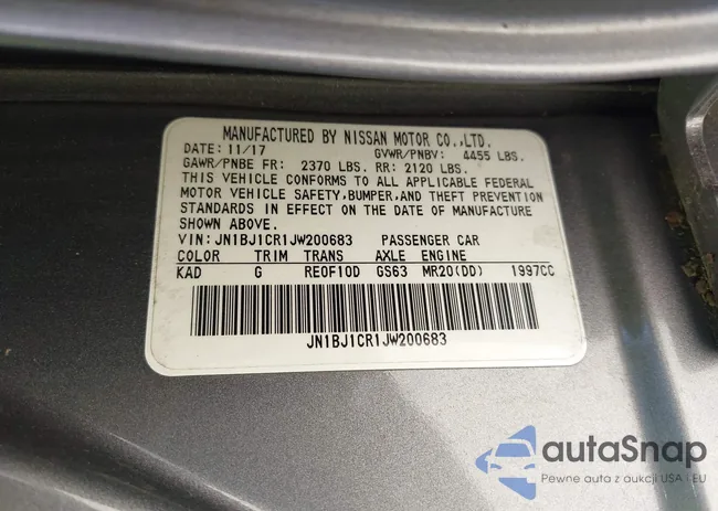 JN1BJ1CR1JW200683: 43194079