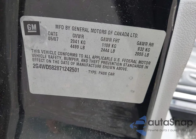 2G4WD582871242501: 43194090