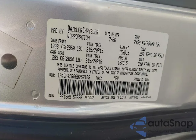 1A4GP45R06B757108: 43194143