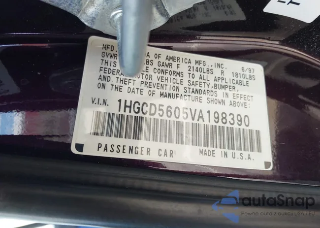 1HGCD5605VA198390: 43194152