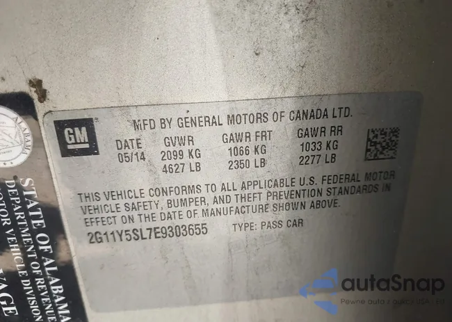 2G11Y5SL7E9303655: 43194174