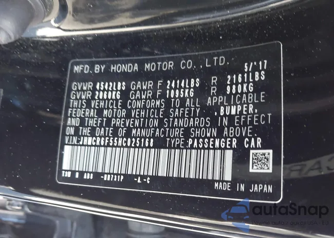 JHMCR6F55HC025168: 43194329