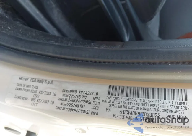 ZFBCFADH9FZ033832: 43194406