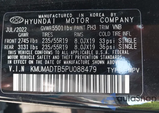 KMUMADTB5PU088479: 43194527