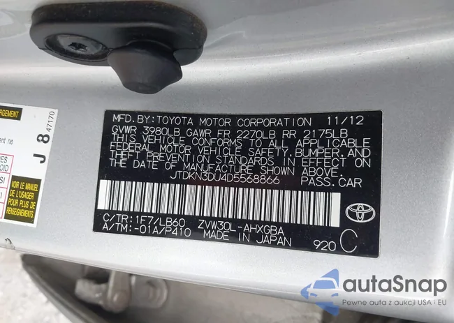 JTDKN3DU4D5568866: 43193650