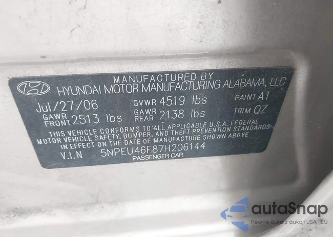 5NPEU46F87H206144: 43193827