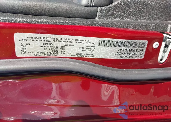 1C4RJHBG8R8582201: 43195049