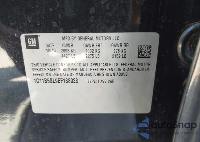 1G11B5SL9EF138023: 43195089