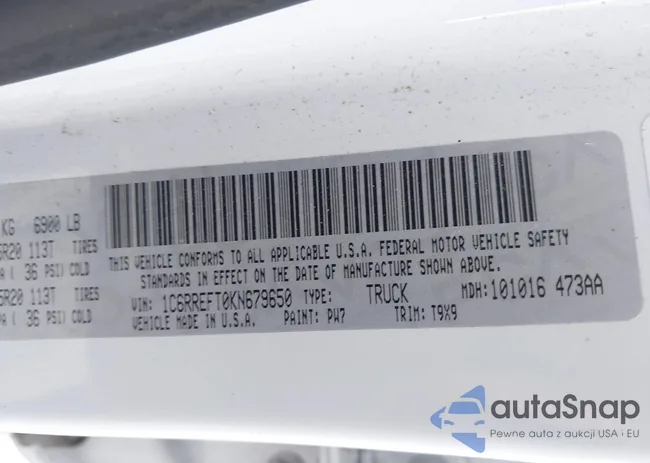 1C6RREFT0KN679650: 43195098