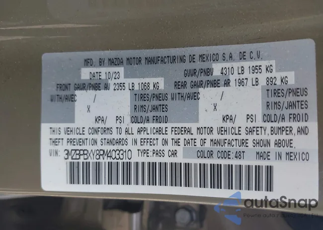 3MZBPBXY8RM403310: 43195152